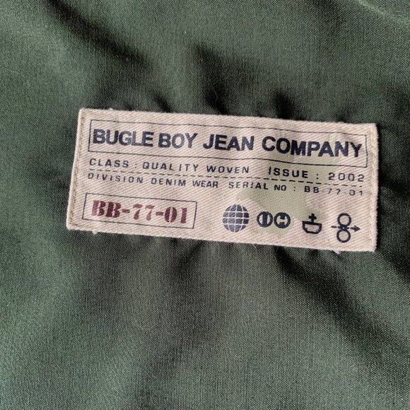 Vintage Bugle Boy Jean Company Plaid & Solid Button-Up Shirt | Size L - Picture 6 of 9